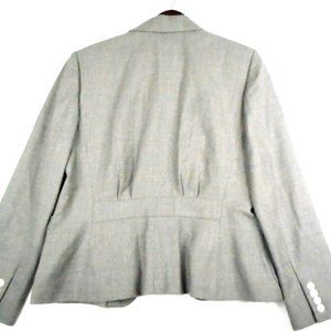 Polo Ralph Lauren Womens 3 Button Gray Blazer Jacket Wool Size 12